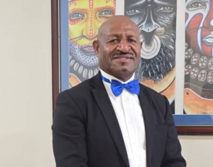 President Stanley Nandex addressing a federation awards ceremony