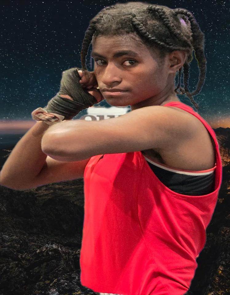Adasha Sumi, 55kg fighter from Papua New Guinea